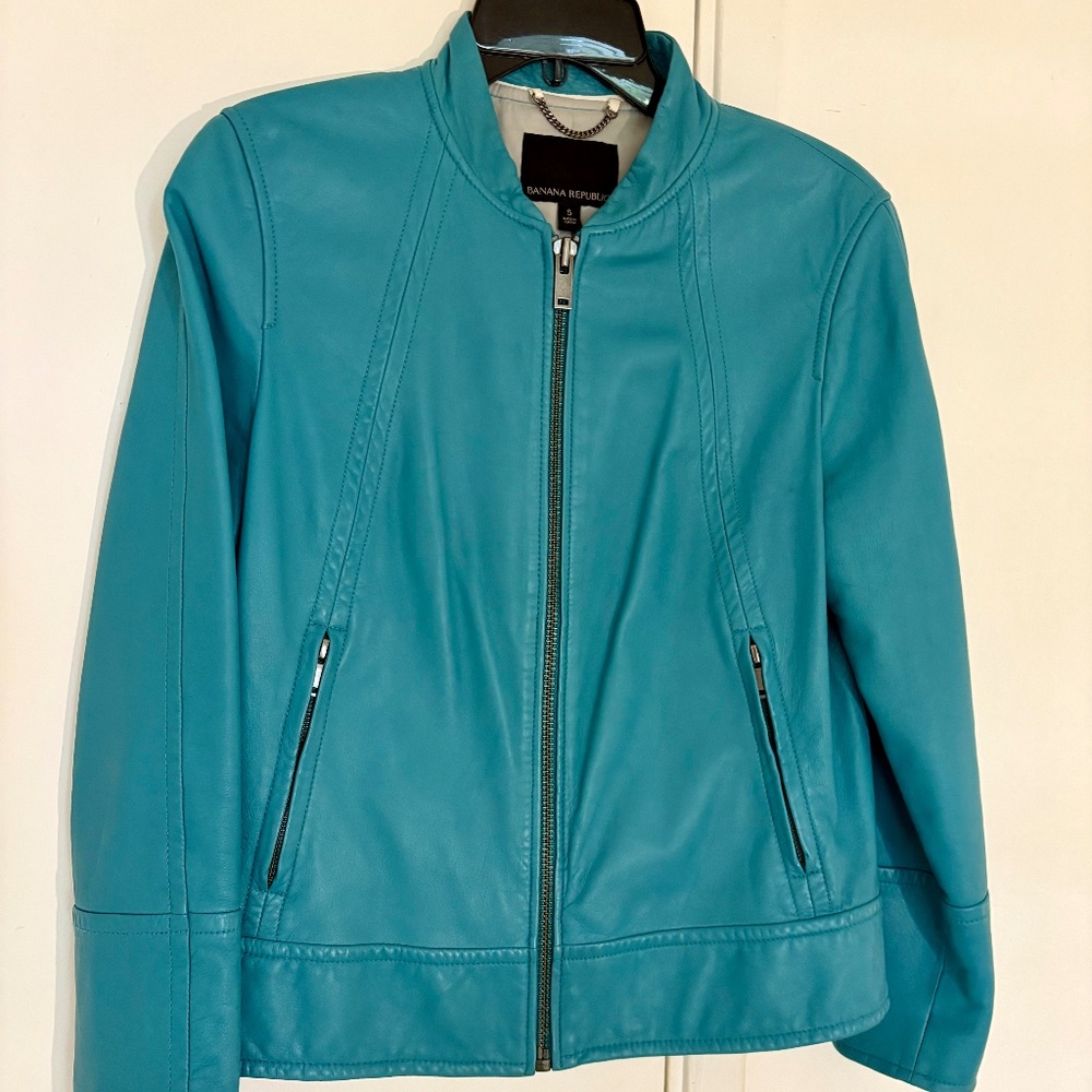 Banana republic soft lamb leather  jacket (s)